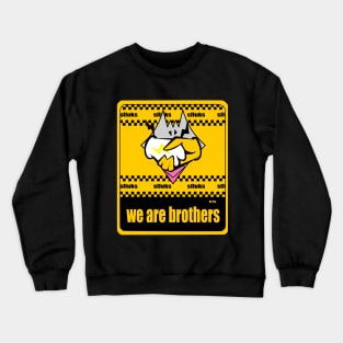 Cartoon chicken logo handshake design Crewneck Sweatshirt